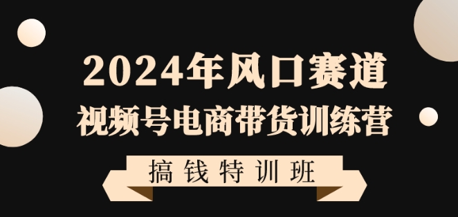 2024年视频号电商带货：抓住风口，快速入局自媒体赚钱之道，开启财富新篇章！