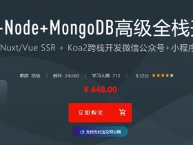 Vue/Node/MongoDB高级技术栈全覆盖
