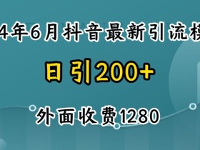 2024最新抖音暴力引流创业粉(自热模板)外面收费1280【揭秘】